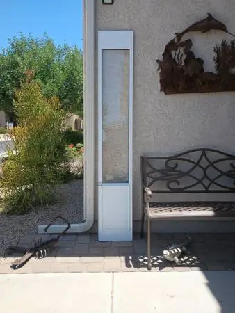 XL Aluminum Pet Patio Sliding Glass Doggie Door Dog Insert Arcadia