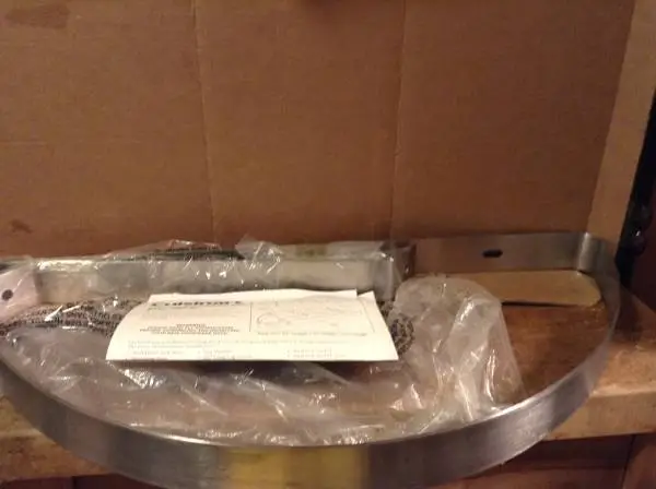 Cuisinart Stainless Pot Rack Half Round Wall Mounted new never used!