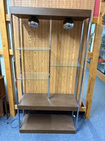 Vintage Mid Century Lighted Etagere Shelf Unit Sonneman Nova 70’s MCM