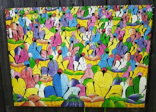 Large Original oil Painting on Canvas by Haitian Artist