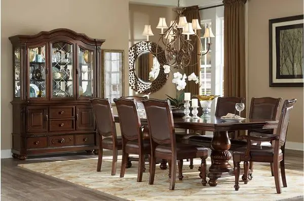 NEW BEAUTIFUL Traditional Formal Dining Room Table, 6 Side Chairs Set