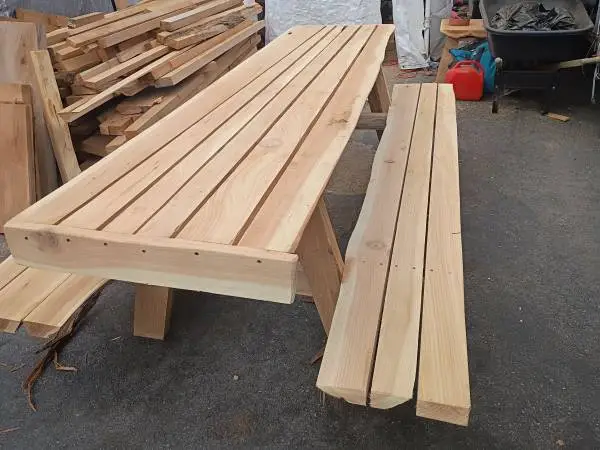 8 ft handmade Cedar Picnic table