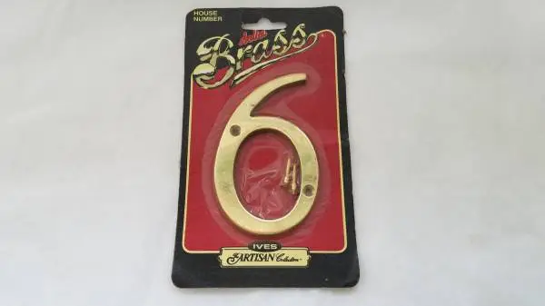 4 Solid Brass #1 #6/9 House Numbers Address Numbers 02-3010-605