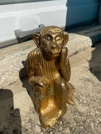 Vintage 8” Monkey Sculpture