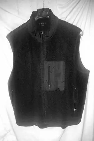 Mens Express Black Fleece Utility Full Zip Vest Size XL 3 Zippered Pockets