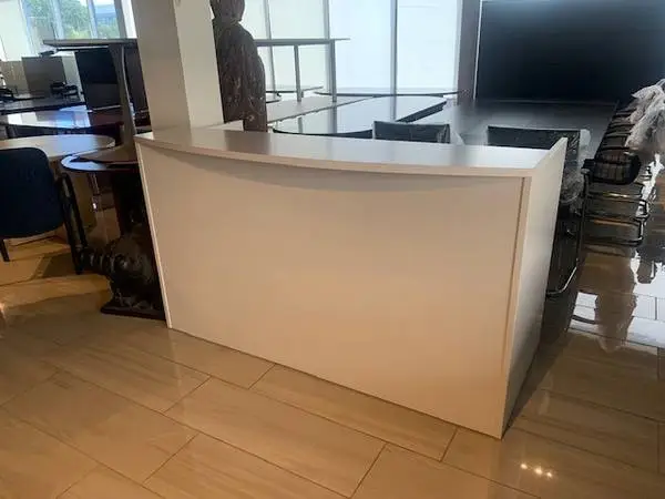 RECEPTION DESK SHELL WHITE, GRAY 30X72