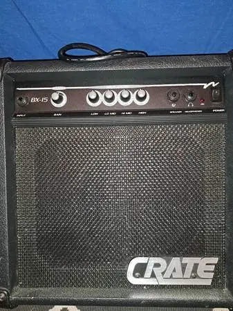 Crate bass guitar amp, amplifier BX-15 practice amp