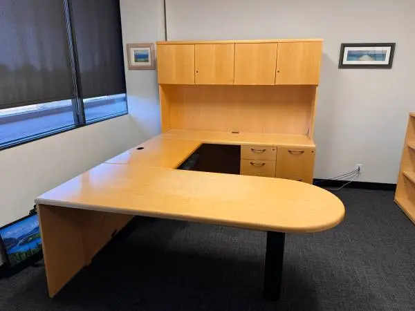 Real Maple Wood Office Furniture Set