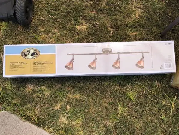 4-Light Bronze/Copper Track Lighting Bar