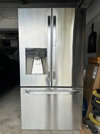 LG Studio French door counter depth refrigerator freezer stainless steel