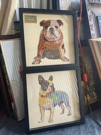 Alex Zang Collage Wall Art Frames 19”x19” Set of 2