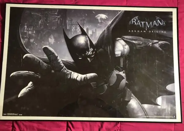 Batman Arkham Origins Trends Poster Art Framed Measures 26”tall 40”w