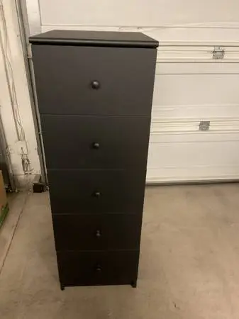 Five drawer tall chest