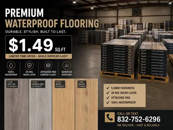 5.5mm VINYL PLANK FLOORS - 20mil