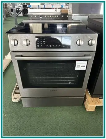 Bosch 800 Series 30″ Black Stainless Steel Slide In Electric Range