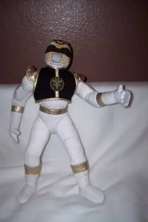 White stuffed Power Ranger