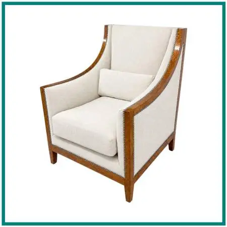 French Modernist Slope Lounge Armchair