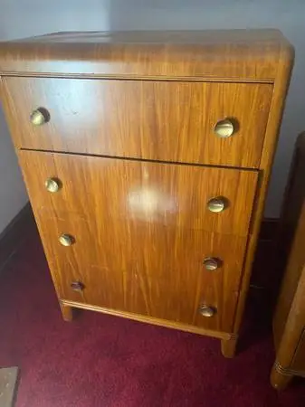 Two dressers. One with mirror. Vintage