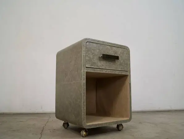 Art Deco Style Made Goods Leather Nightstand