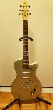 VINTAGE SILVER SPARKLE DANELECTRO 3 PICK ELECTRIC GUITAR
