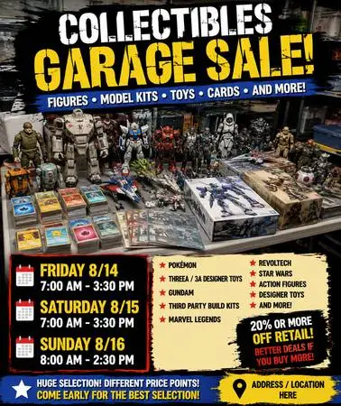 🔥 HUGE 3-DAY COLLECTIBLES GARAGE SALE! 🔥