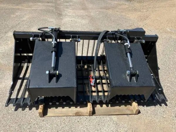 Skid steer Rock Grapple Twin Cylinder