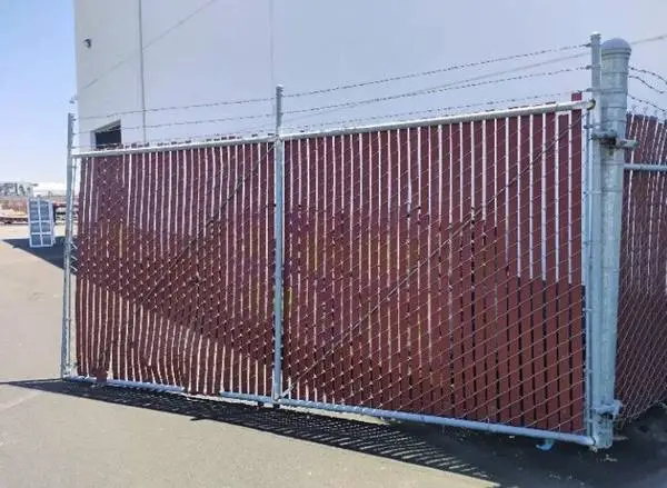 CHAIN LINK GATES - Commercial/ Industrial, (TWO) 8ft tall x 14 ft in-width gates
