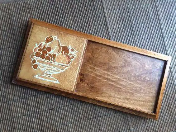 WOOD and TILE / SERVING TRAY