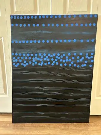 Large Painting Original Abstract Art 40” Geometric