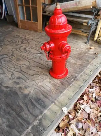 ANTIQUE RED FIRE HYDRANT