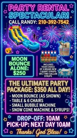 Moon bounce water slide