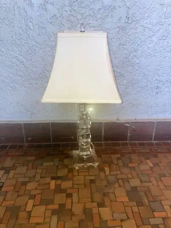 Glass Bedside Night Table Living Room Bedroom Lamp Light Lighting