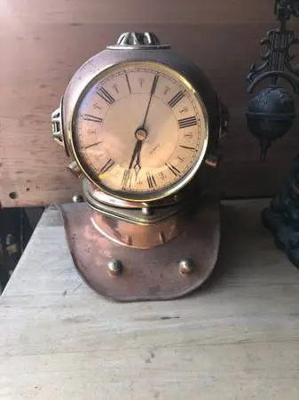 Scuba divers clock 8x8 inces tall