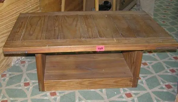 Vintage hardwood coffee table
