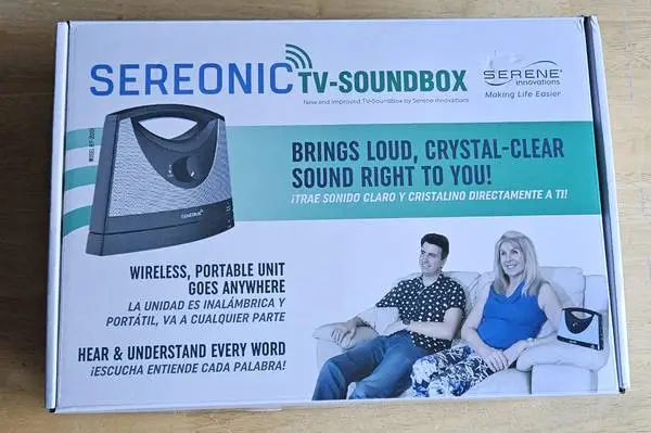 SEREONIC Portable Wireless TV Speakers for Smart TV - Black & Grey New