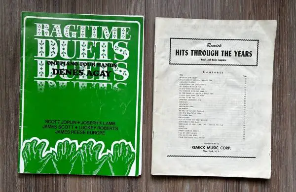Ragtime Duets & Hits Sheet Music Pre Rock & Roll (2 Rare Songbooks)