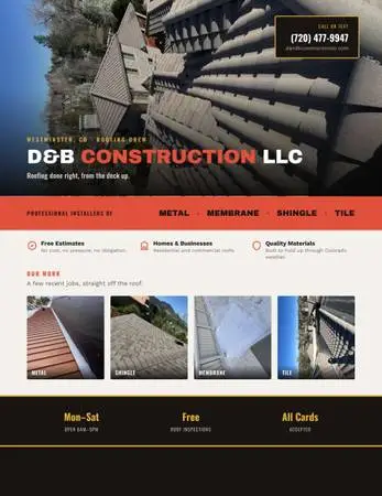 D&B Construction – Roof Repair & Replacement – Free Estimates