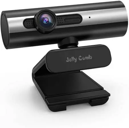 Jelly Comb Computer Webcam 1080P Full HD Web Camera USB, Built-in Mic