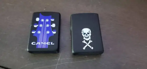 Two Zippo lighters