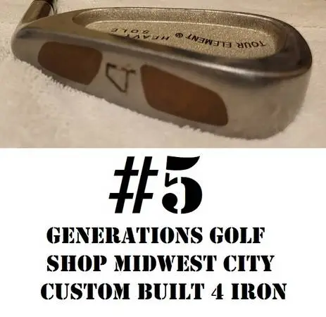 #5 Tour Element 4 Iron Custom Graphite Steel over Copper +1 - +1 1/2
