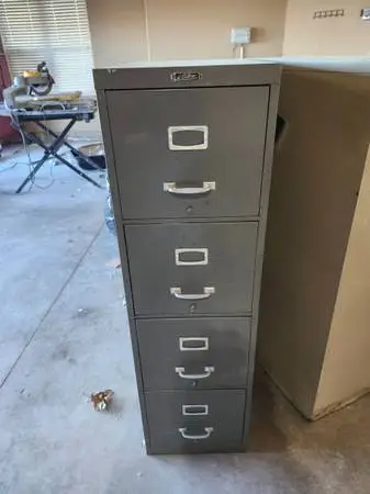 Metal filing cabinets