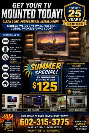 Arizona TV Specialists Television Wall Mounting