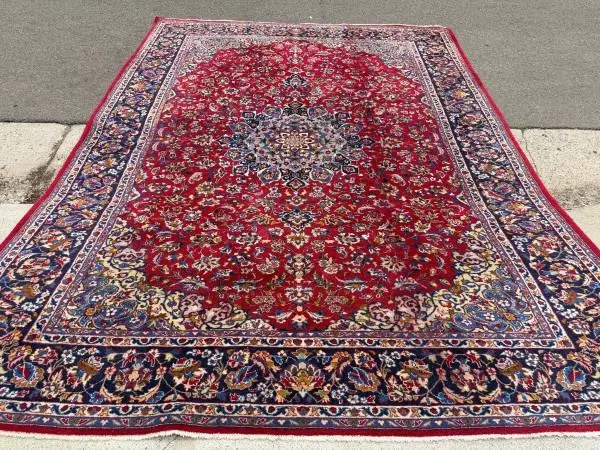 10x13ft Vintage Persian rug Kashan