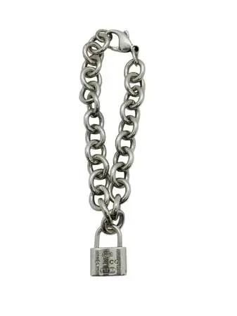 Tiffany & Co 1837 Padlock Rolo Chain Bracelet In Sterling Silver 7