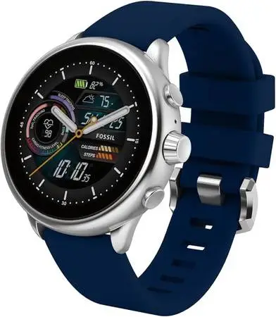 MSRP $299 Fossil Gen 6 Wellness Edition 44mm Smartwatch Black/Silver