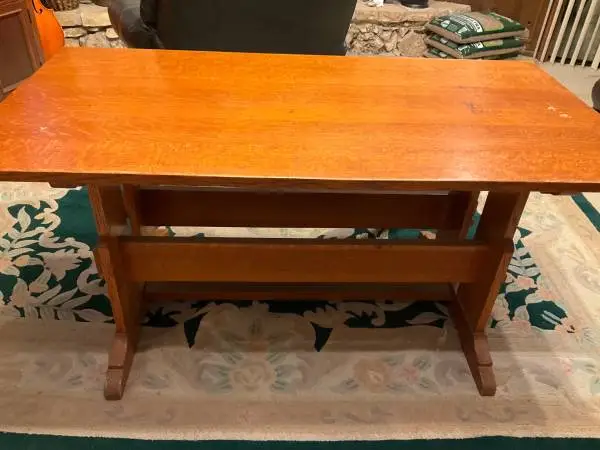 Solid oak farmhouse table