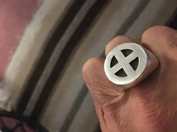 Celtic sterling heavy man’s ring size 11 weighs 1 1/2 oz.
