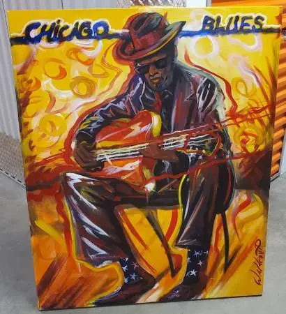 Chicago Blues Original By Hulbert Waldroup - Signed