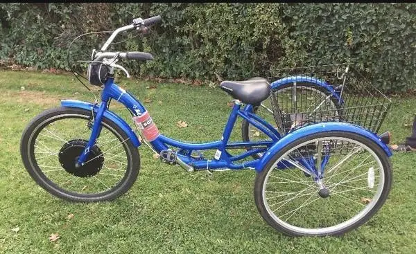 3 WHEEL, TRIKE E BIKE, 48 volt, 1000 watt, 17 hour amp battery