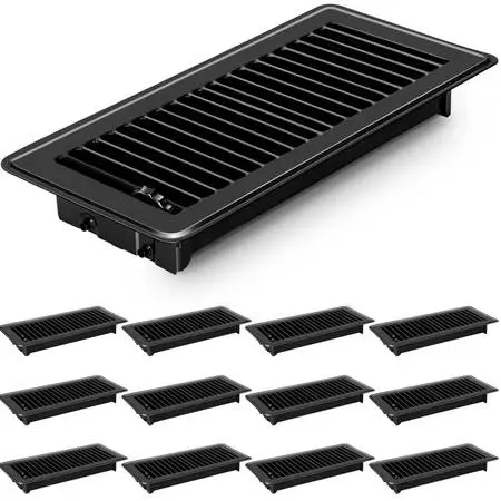 Floor Registers  4 x 12  in Black